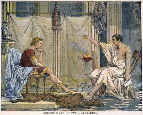 Aristotle teaches Alexander the Great